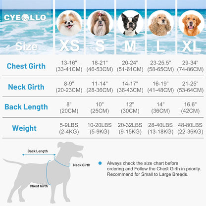 Cyeollo pet safety flotation vest with top rescue handle