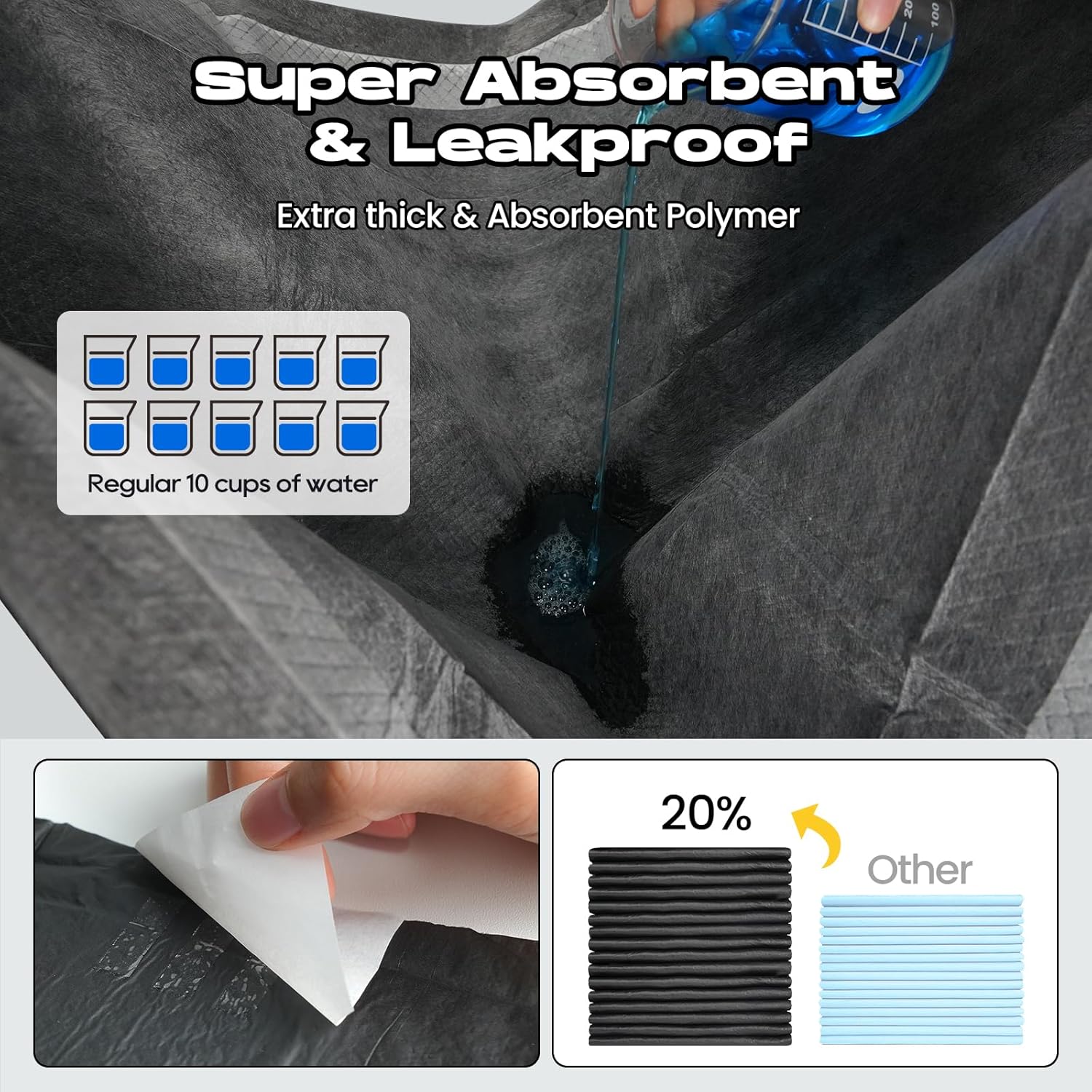 Activated charcoal technology visual highlighting effective odor control