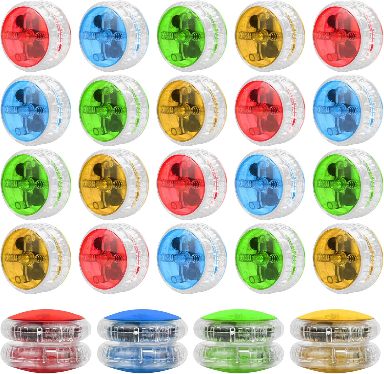 KatchOn, Multicolor, Light Up Yoyos - Pack of 24 | LED Yoyo Bulk, Carnival Prizes, Birthday Party Favors | Yoyo for Kids 8-12, Classroom Prizes, Easter Basket Stuffers, Pinata Stuffers, Bulk Toys - Image 1