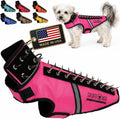 CoyoteVest SpikeVest Dog Harness | Stab-Resistant Protective Vest | Coyote Vest for Dogs | Defends Against Coyotes, Dogs, Birds of Prey | Reflective Safety, Made in USA (S-Neon Pink) - Image 1