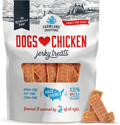 Farmland Traditions Filler Free Dogs Love Chicken Premium Jerky Treats for Dogs, 3 lb. Bag - Image 12