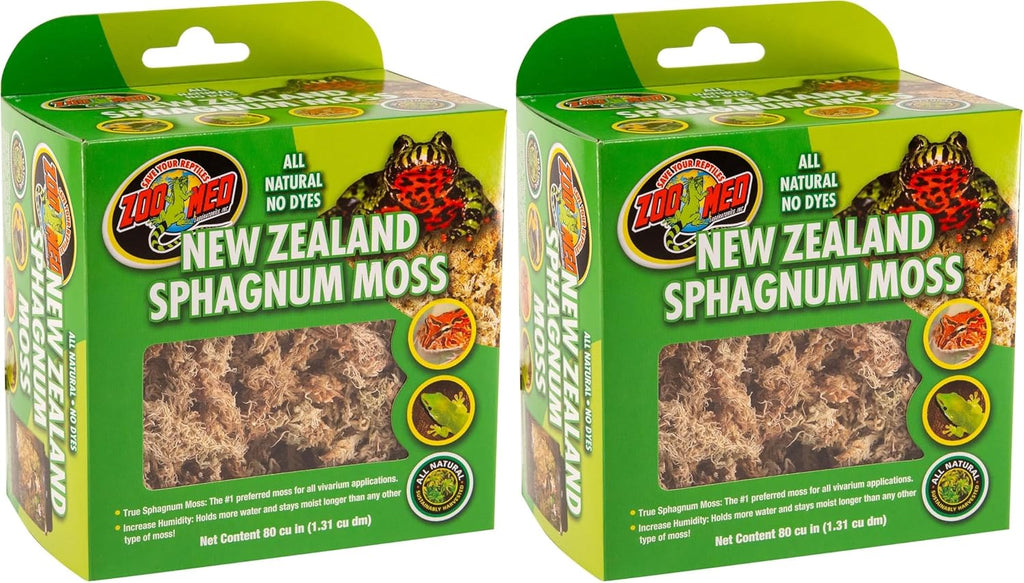 Zoo Med New Zealand Sphagnum Moss arranged for reptile humid hide box