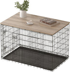 Piskyet Dog Crate Topper Wood Countertop for 48 42 36 30 24 inch Dog Cage, Dog Crate Cover,Dog Kennel Topper(Crate Not Include) (Rustic Brown, for 36 Inch Crate) - Image 10