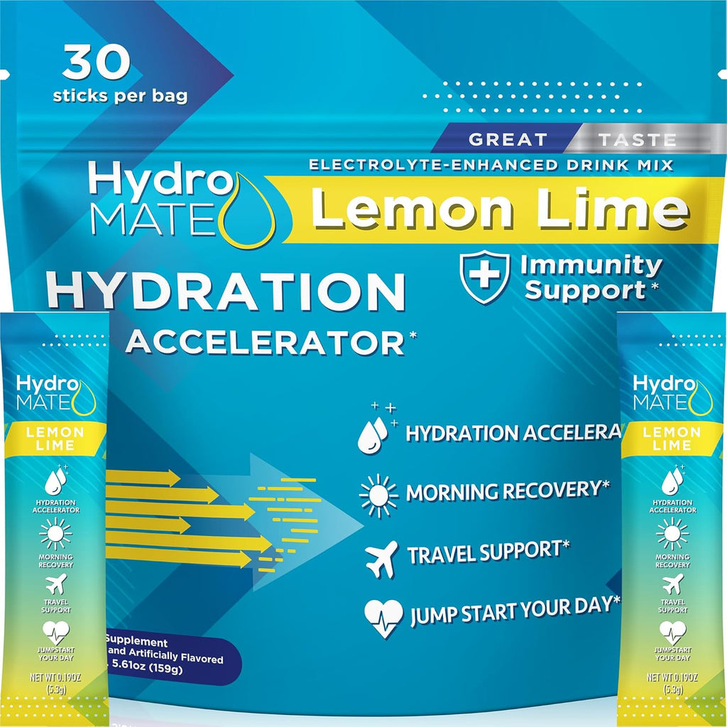 NatureWorks HydroMATE lemon lime electrolyte powder 30 bag