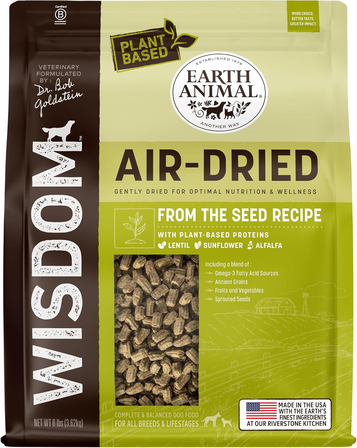 Earth Animal Wisdom Air Dried Dog Food - from the Land Recipe Premium Natural Dry Dog Food for All Breeds & Ages - 8 Lbs Bag - Image 15