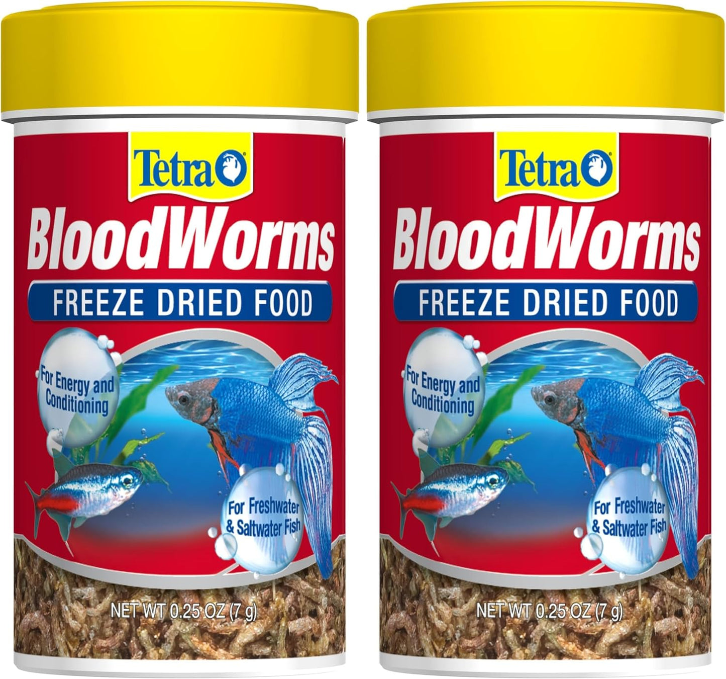 Back label view of Tetra fish food with feeding guidelines and directions