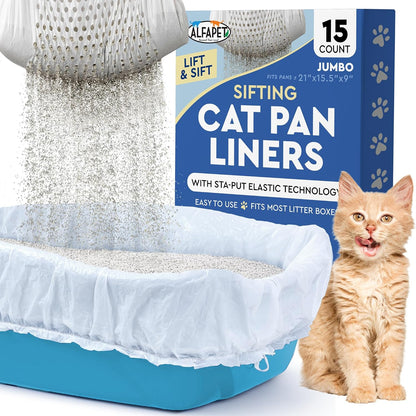 Alfapet Sifting Cat Litter Box Liners front packaging view