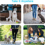PetBonus non toxic silicone pet travel dish adjusted to half capacity level