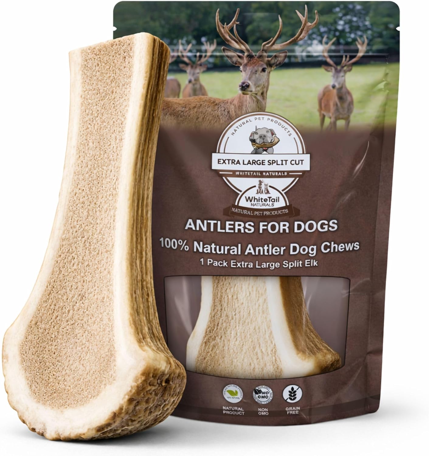 WhiteTail Naturals - Premium Split Elk Antlers for Dogs - (3 Pack Small to Medium) - All Natural, Dog Chew Bones - Naturally Shed, Cruelty-Free, Antler Chews - Image 15