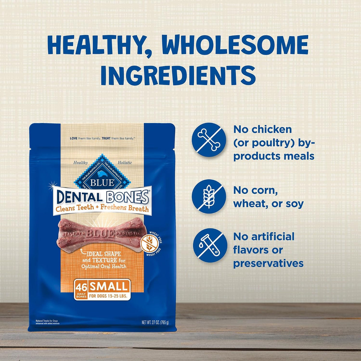 USA imported natural dog treats for small breeds oral care