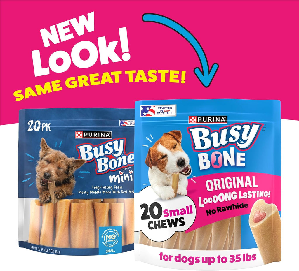 Purina Busy Bone Mini pack showing USA origin label