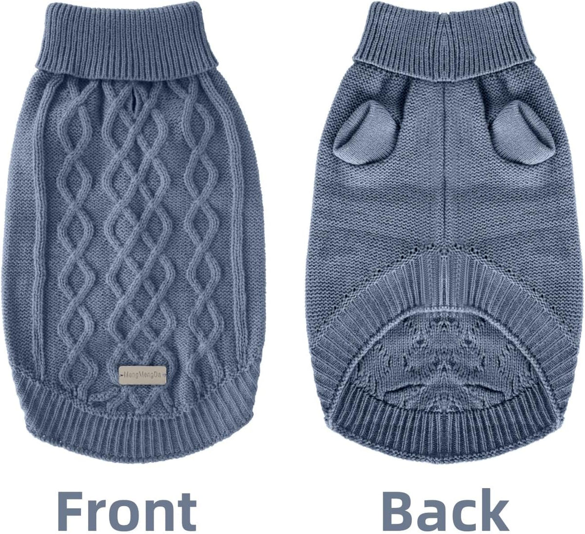 MengMengDa stretchable two legged winter puppy jacket back view on mannequin