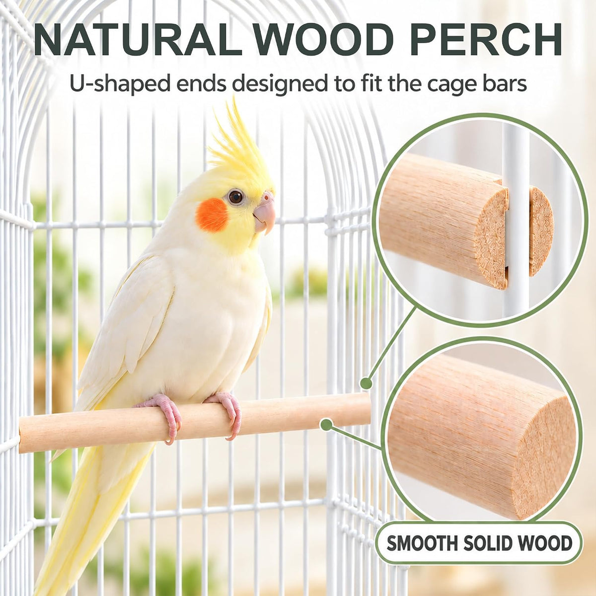 Small Bird Cage, Lightweight Hanging Travel Cage with Removable Tray - Image 6