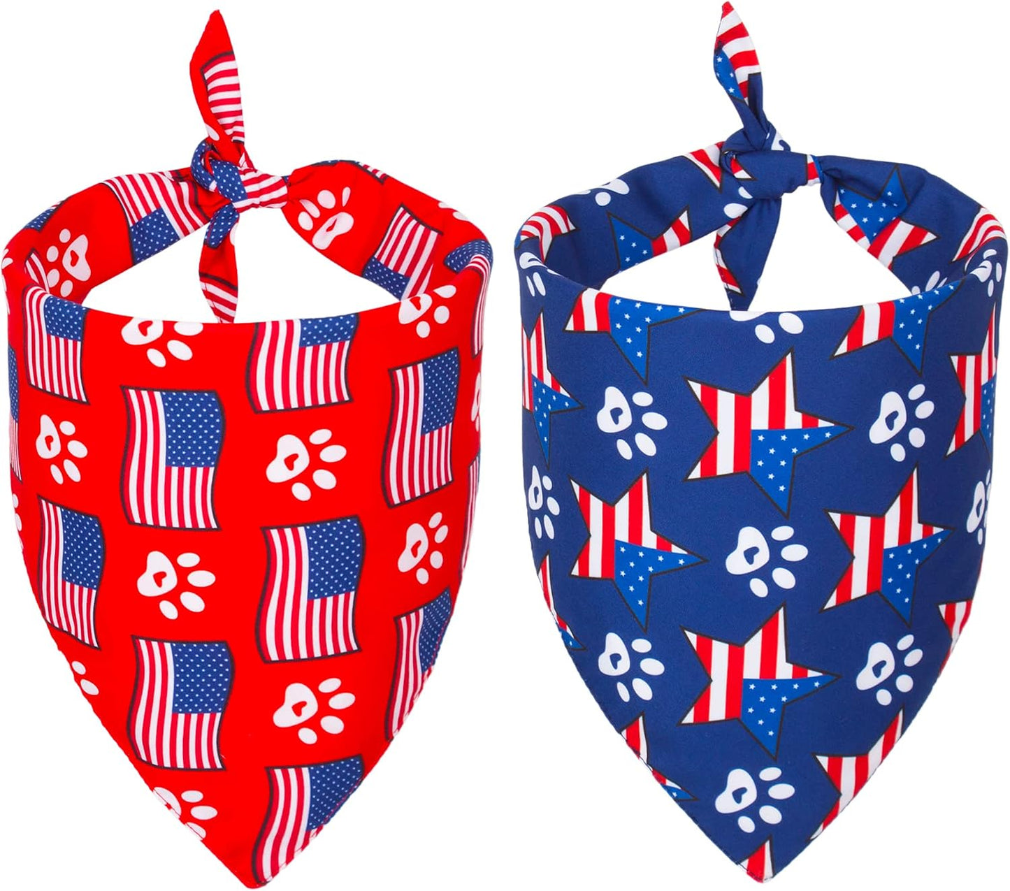 ADOGGYGO American Flag Dog Bandana front view on an extra large dog
