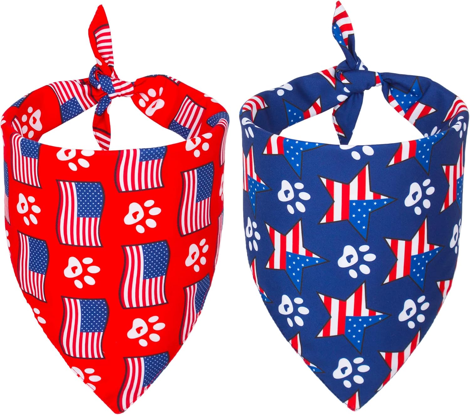 ADOGGYGO American Flag Dog Bandana front view on an extra large dog