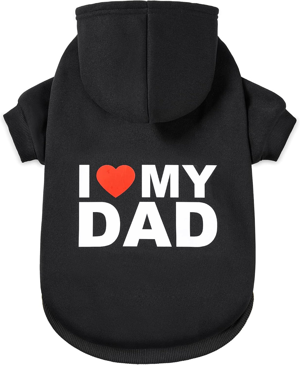 Dog Sweater Dog Hoodie Cold Weather Coat Hooded Sweatshirt for Puppies,Cats, Small Medium Large Dogs (Light Grey(I Love My Dad), X-Small) - Image 11