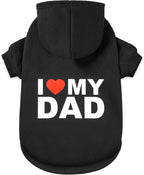 Dog Sweater Dog Hoodie Cold Weather Coat Hooded Sweatshirt for Puppies,Cats, Small Medium Large Dogs (Light Grey(I Love My Dad), X-Small) - Image 11