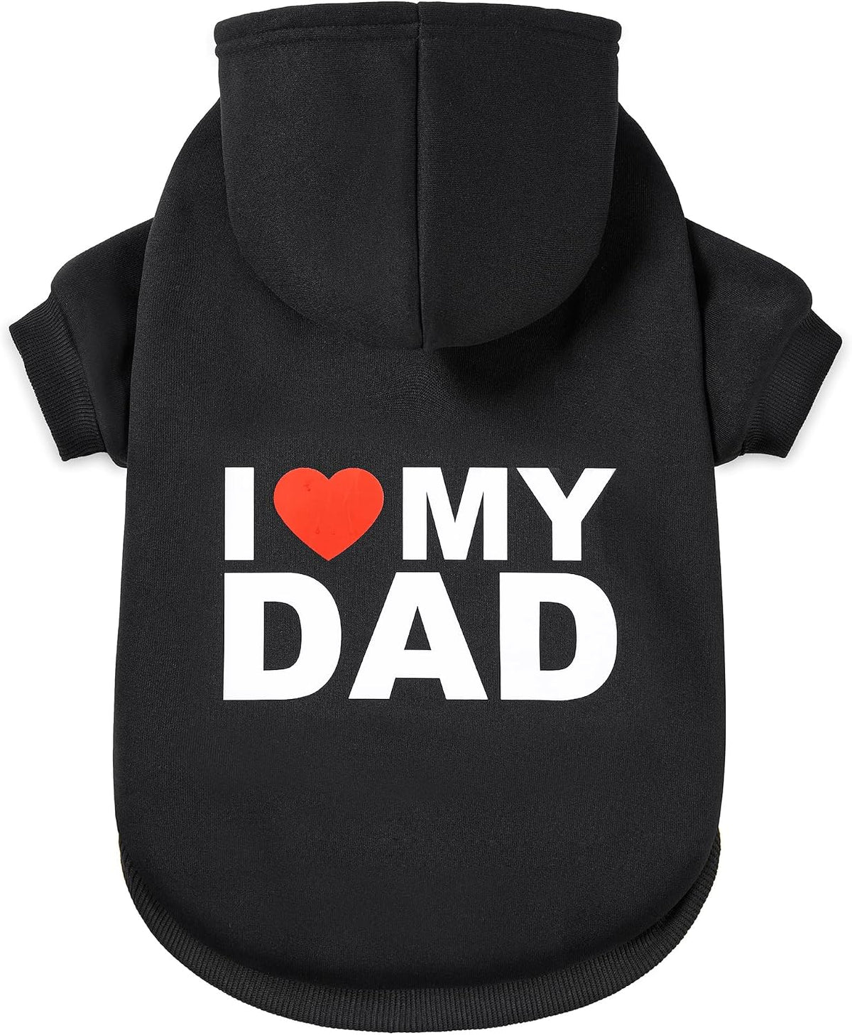 Dog Sweater Dog Hoodie Cold Weather Coat Hooded Sweatshirt for Puppies,Cats, Small Medium Large Dogs (Light Grey(I Love My Dad), X-Small) - Image 11