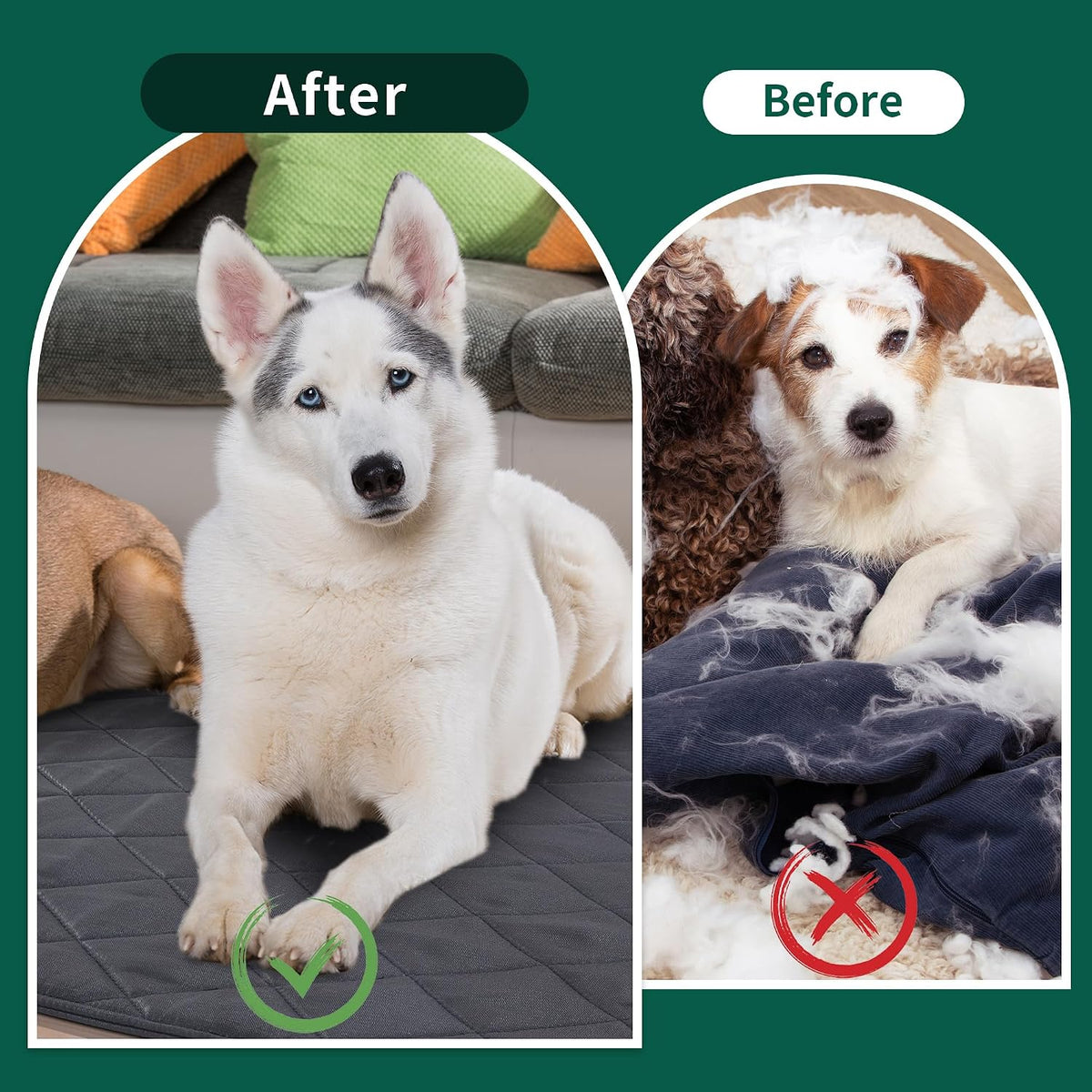 Hombys pet bed mat showing folded storage capability