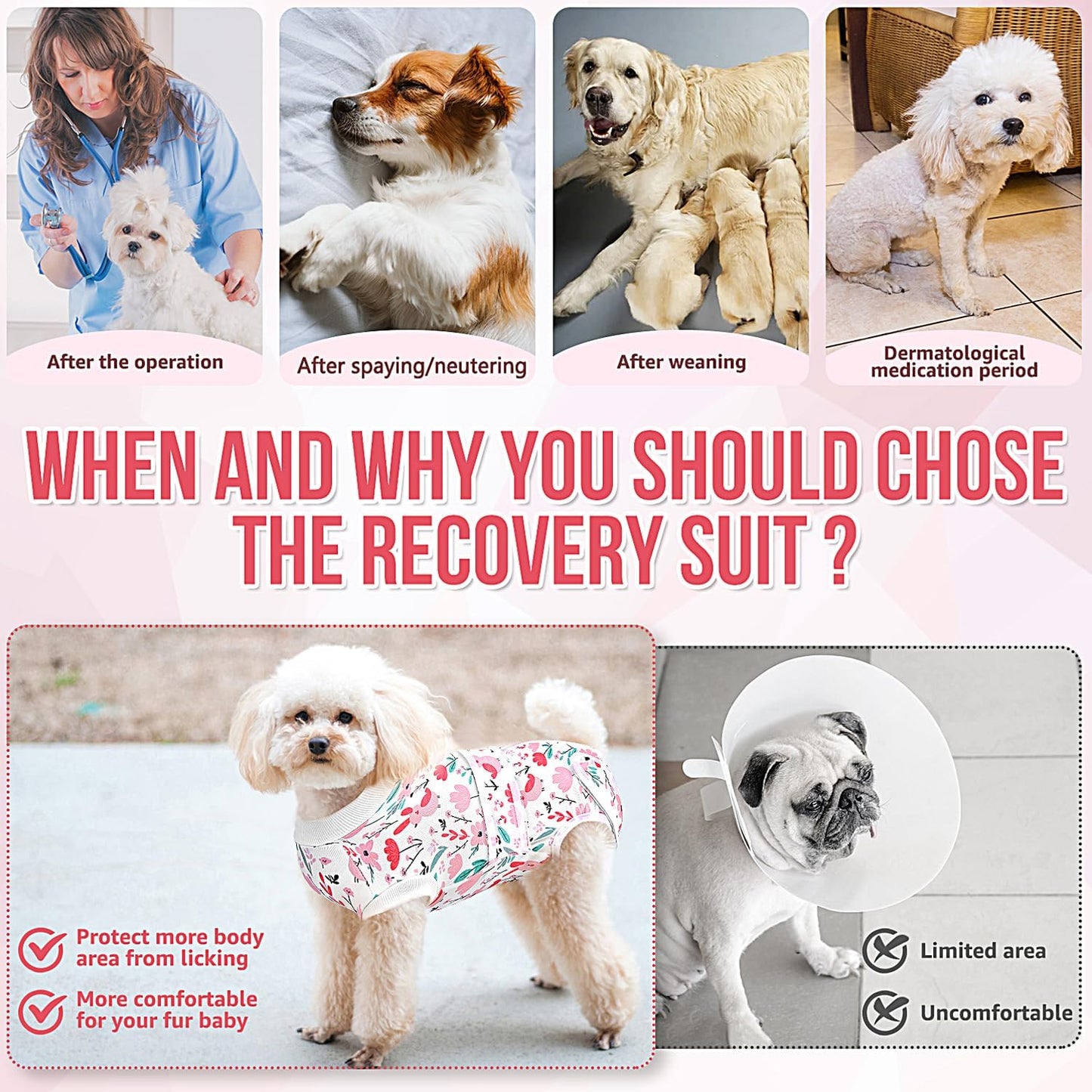 Lukovee pet medical protection wear rear closure detail
