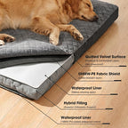 Washable dog bed cover with heavy duty zipper