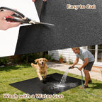 Waterproof dog mat showing liquid protection