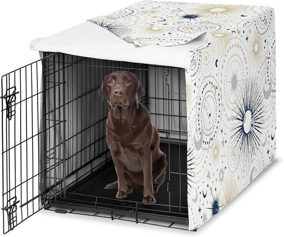 Sweet Jojo Designs 36in. Medium Dog Crate Cover (Grey and Beige Striped) Pet Cage, Kennel Covers (Taupe, Modern, Bold, Classic, Stripes, Contemporary, Minimalist, Geometric Lines) - Image 11