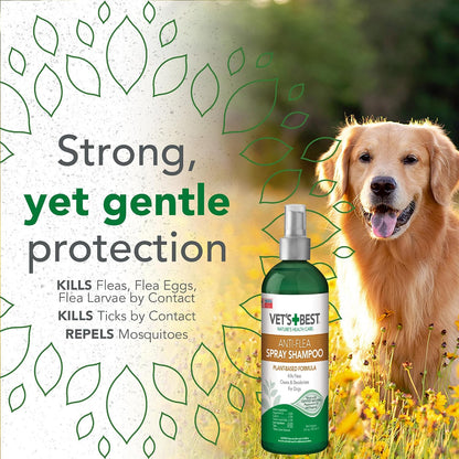 USA imported natural pest control dog grooming shampoo back label