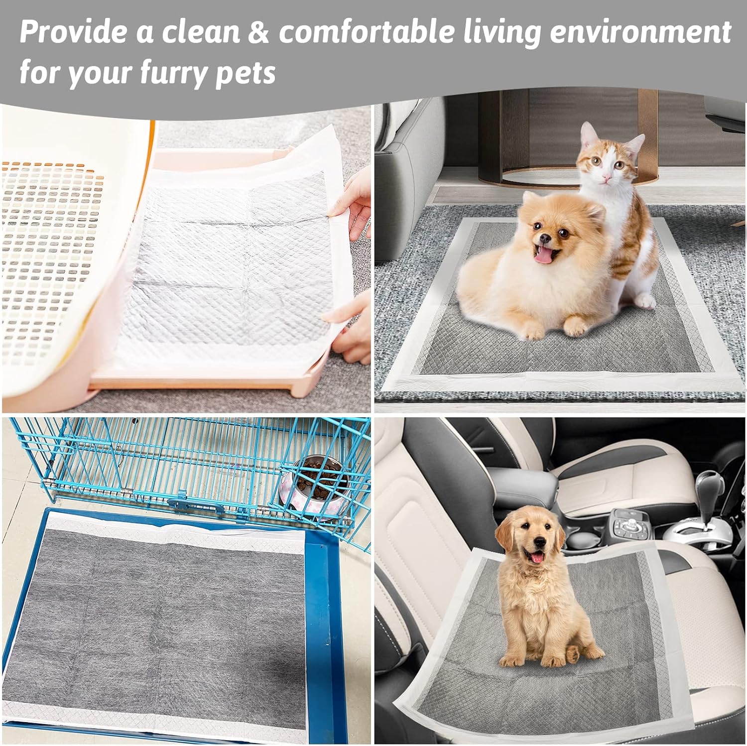 Comparison of Fhiny pet pad size 13 by 18 inches