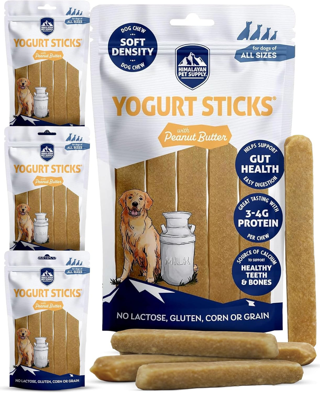 Himalayan Dog Chew Yogurt Sticks, Mixed Flavors, Dog Treats with Prebiotics, Probiotics & Protein, Digestive Support, Lactose & Gluten Free, Natural Dog Treat for All Breeds, Made in America, 4pk - Image 13