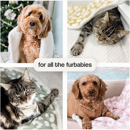Lightweight washable sherpa fleece pet mat being prepared for a hand wash.