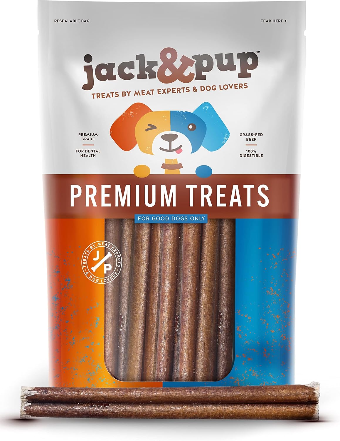 Authentic imported USA pet treats Jack and Pup product display