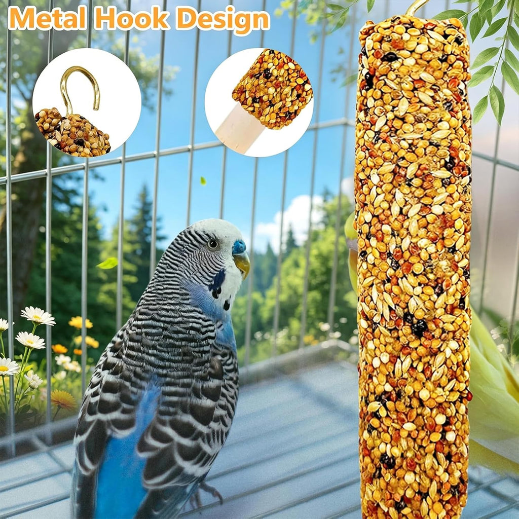 Back view of Acsist parakeet treat sticks packaging