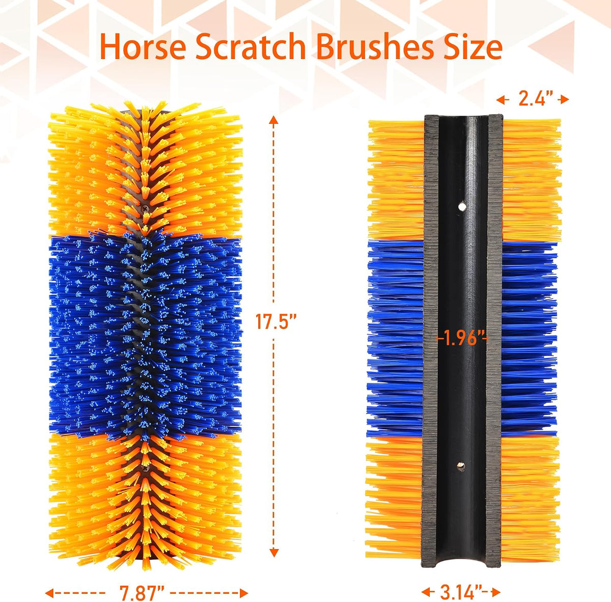 Durable nylon bristles of Kunbeien horse scratcher