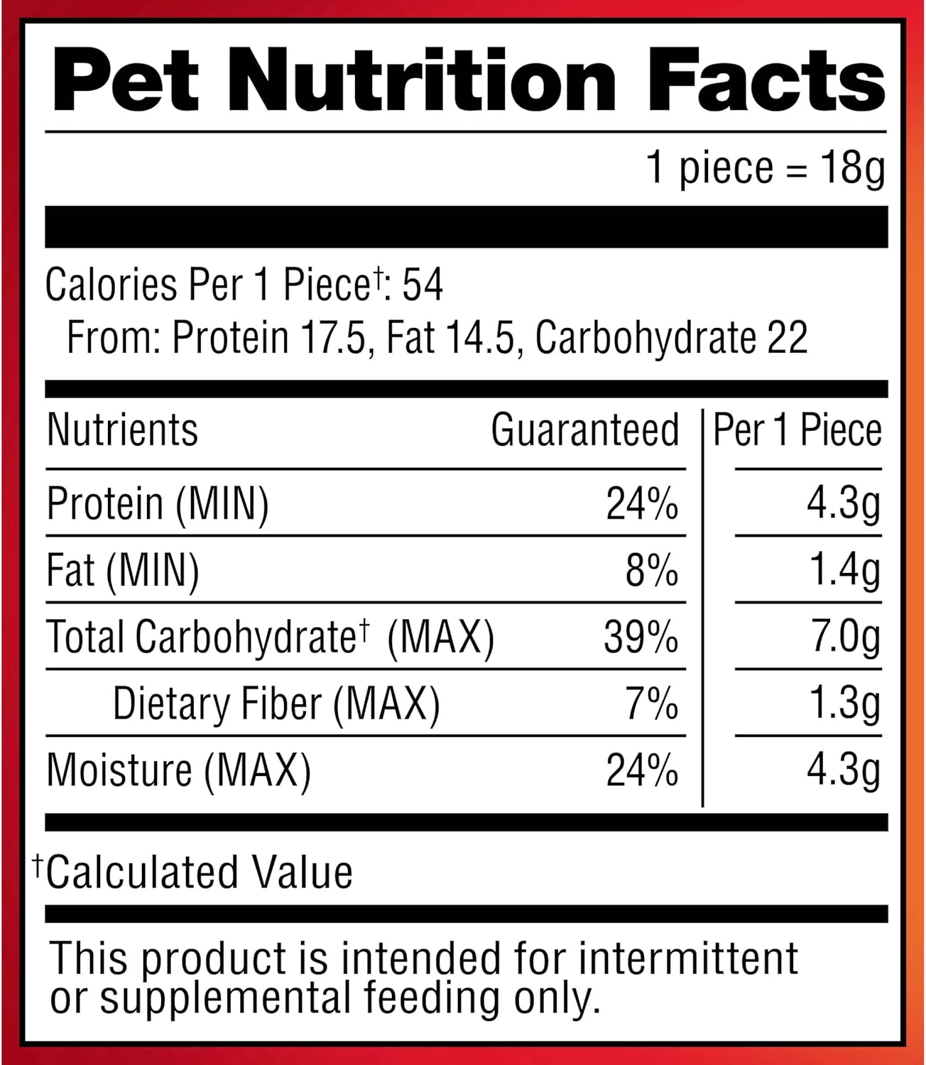 Pup-Peroni rawhide-free and pea-free healthy dog treats package side view close up