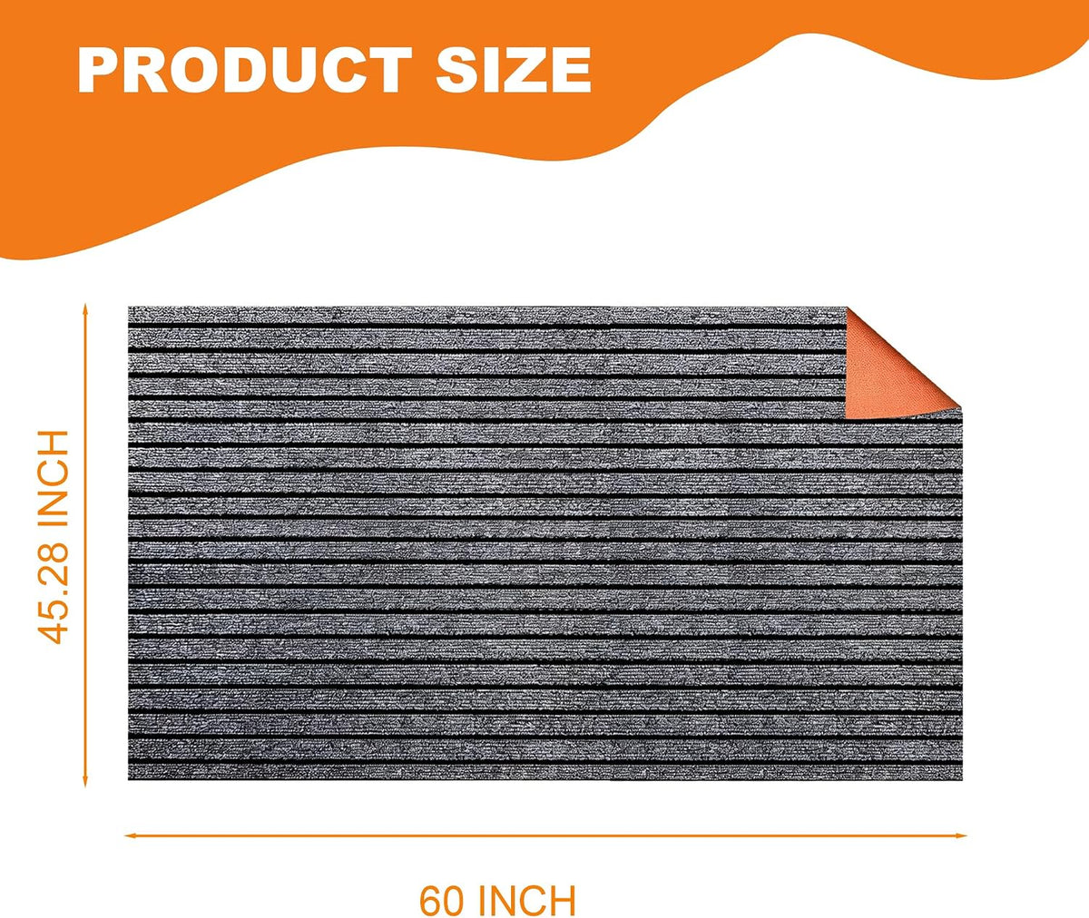 Close up detailing the non-slip rubber backing of the floor protector