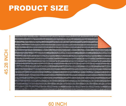 Close up detailing the non-slip rubber backing of the floor protector