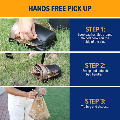 Durable and tear resistant dog poop bags designed for large yard cleanups