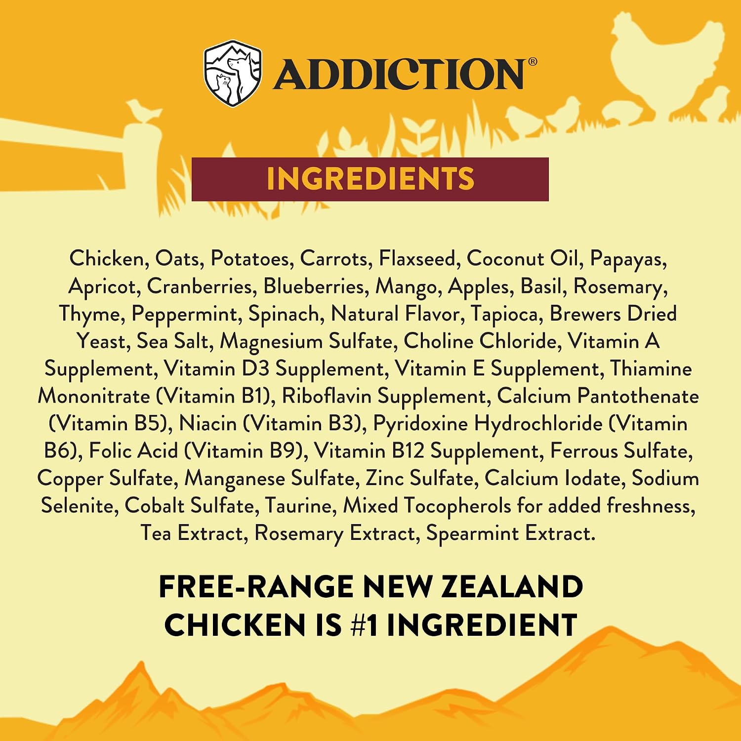Addiction skin and coat health dog food with coconut oil