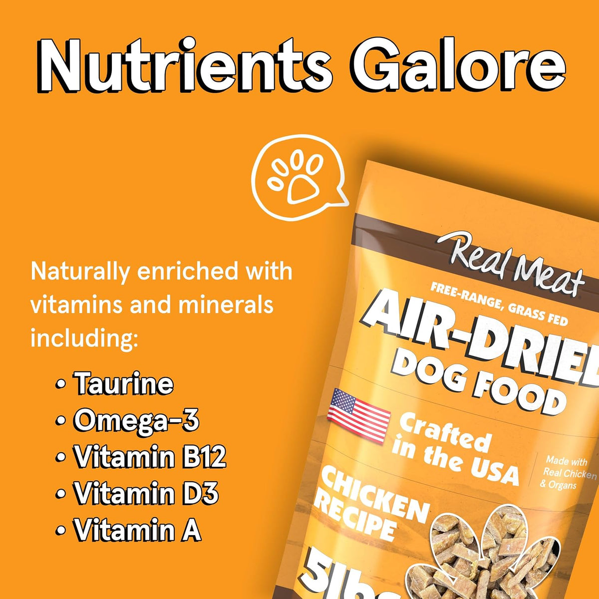 Authentic Real Meat brand dog food imported from United States
