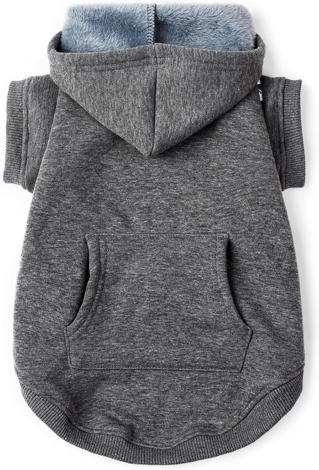Koneseve dog hoodie fleece sweater front view on a small puppy