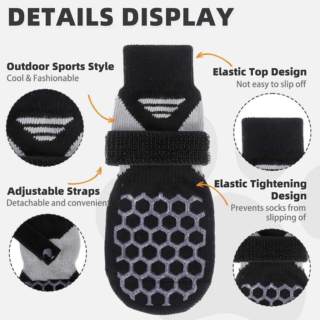 Comparison of Kooltail dog socks fit for various sizes