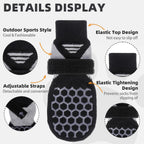 Comparison of Kooltail dog socks fit for various sizes