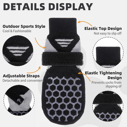 Comparison of Kooltail dog socks fit for various sizes