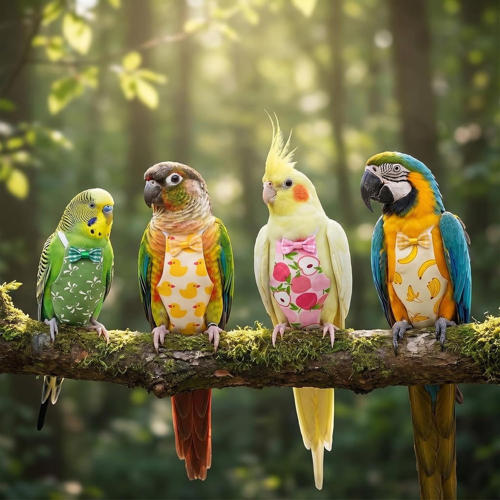Complete 6 pieces bird harness flight suit collection package
