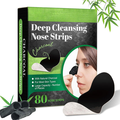 JWBVCTCR Natural Charcoal Deep Cleansing Pore Strips 80 count box front view
