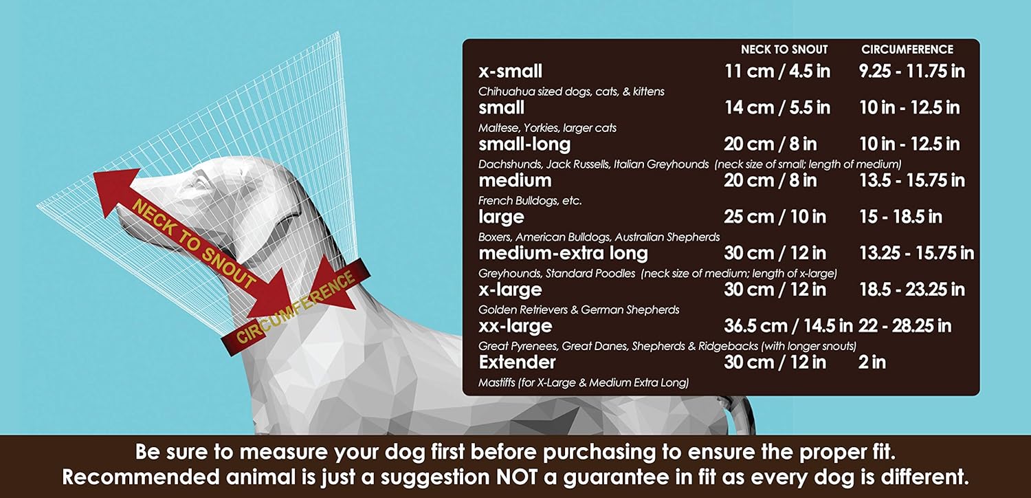 Soft e-collar for dogs after surgery showing reversible black interior