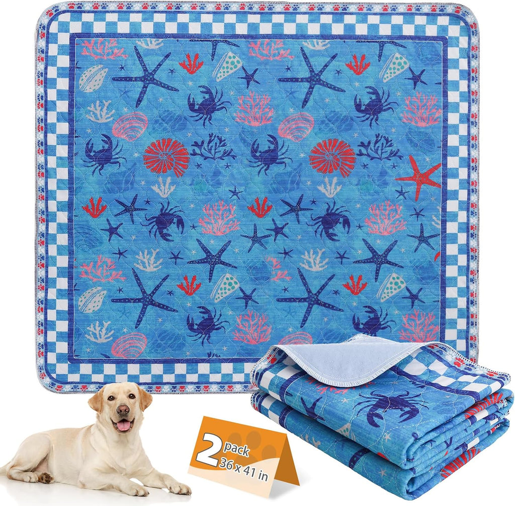 KOOLTAIL Washable Pee Pads for Dogs, 2 Pack Super Absorbent Reusable Puppy Training Pads Waterproof, Nonslip and Leak-Proof Dog Pee Pads, Large Pet Mats Whelping Pads for Floor, Crate, Couch, 36"x41" - Image 14