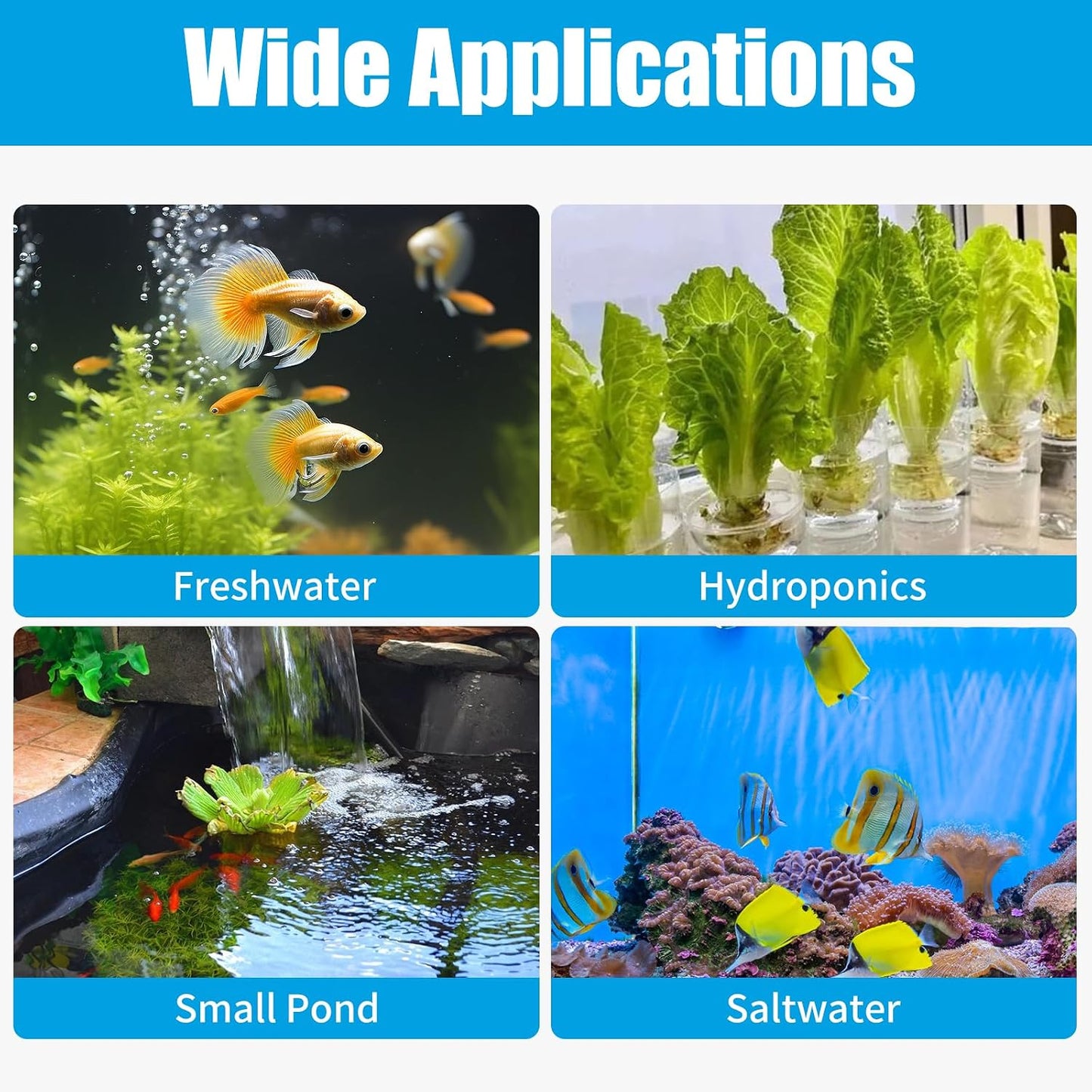 Close up of air stones and tubing for aquarium aerator