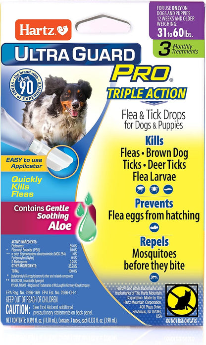 Hartz authentic imported USA pet health flea and tick control drop package